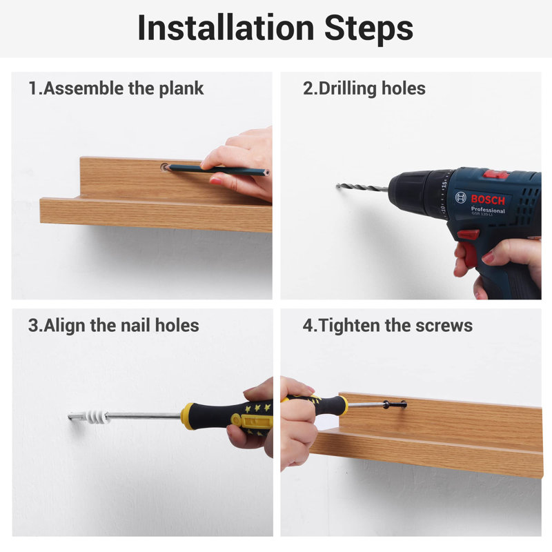 Ebern Designs Floating Shelf for Bathroom,Living Room & Reviews Wayfair